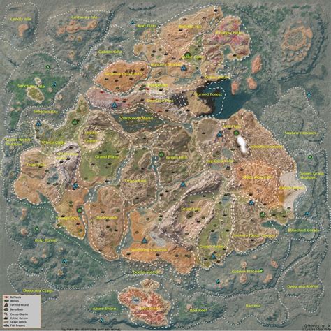 path of titans gondwa map with names|Gondwa Food & Water Resource Map : r/pathoftitans.